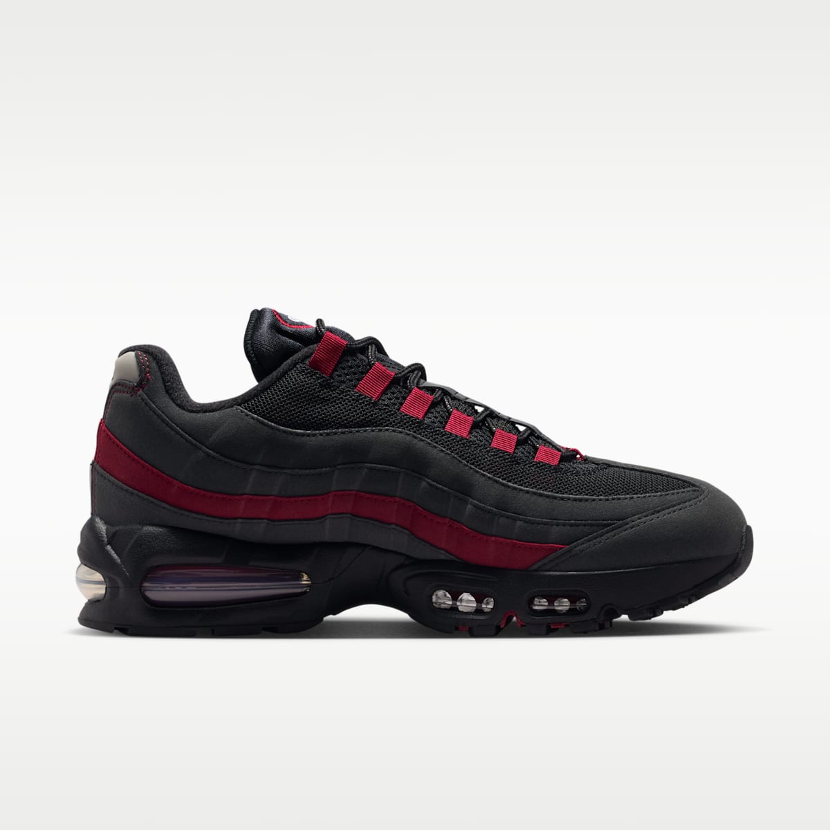 Nike Air Max 95 Big Bubble "OG" Men's Shoes - Black/Team Crimson/Wolf Grey/Black - Image 3