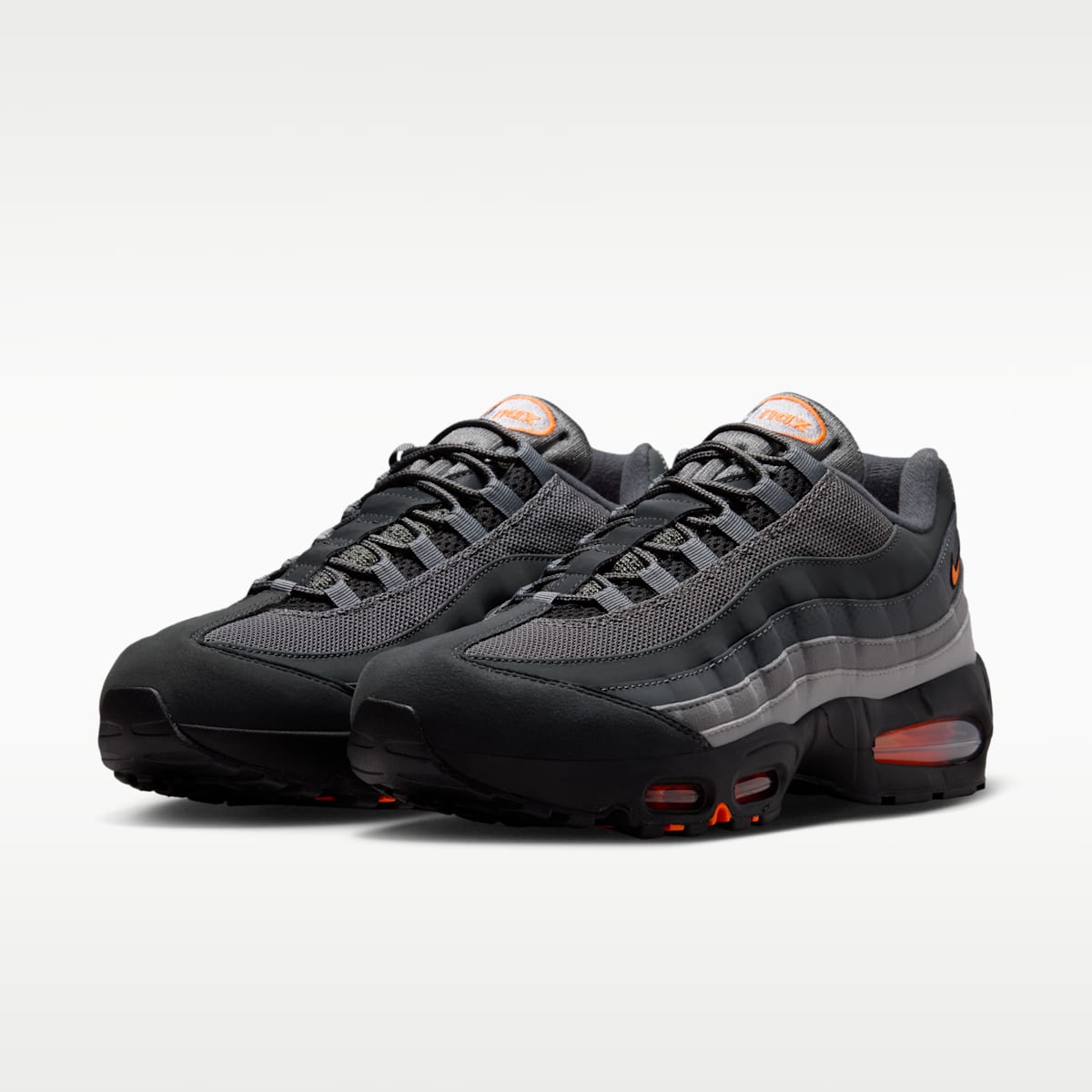 Nike Air Max 95 Big Bubble Men's Shoes - Black/White/Smoke Grey/Total Orange - Image 5