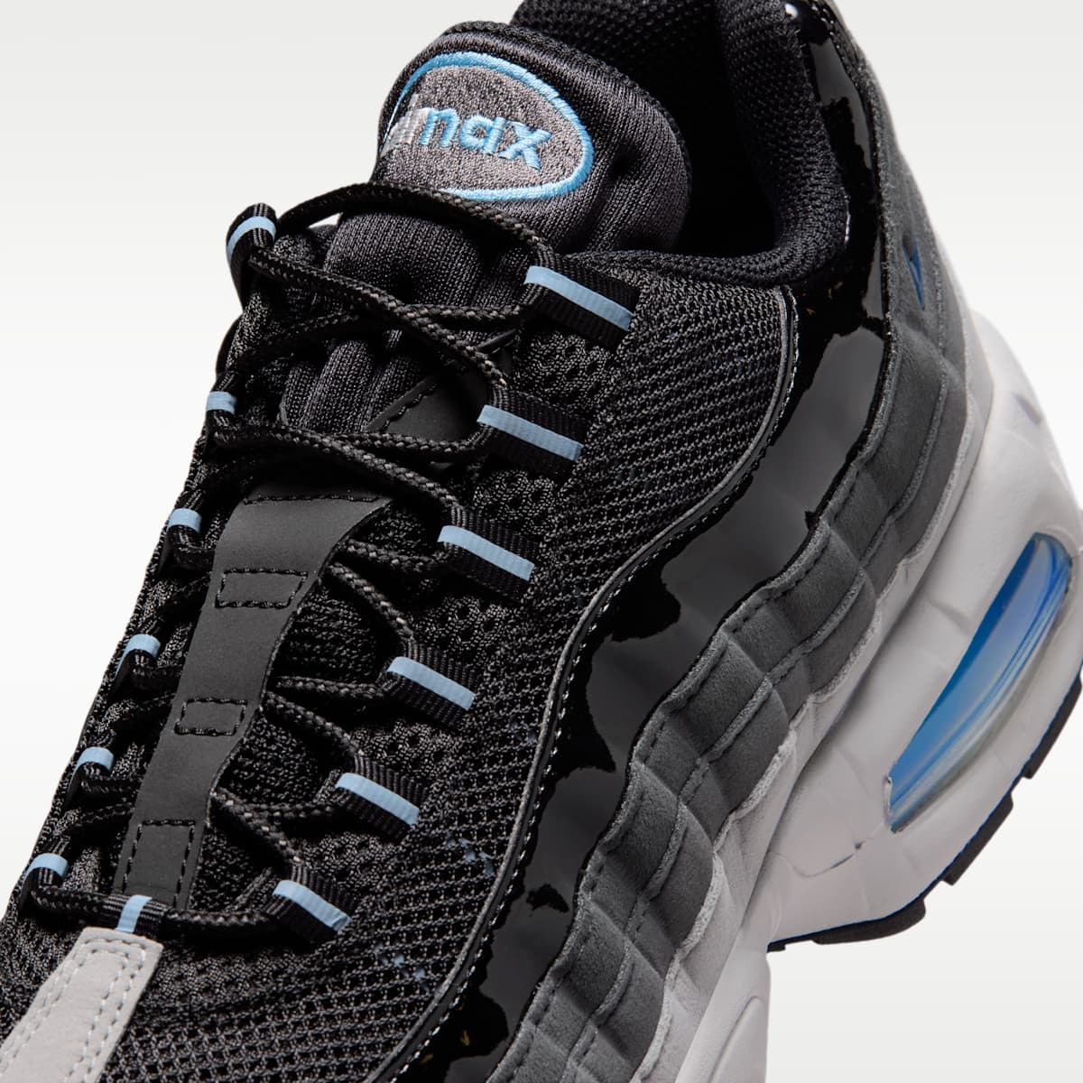 Nike Air Max 95 Big Bubble Men's Shoes - Black/Grey Fog/Anthracite/Football Blue - Image 7