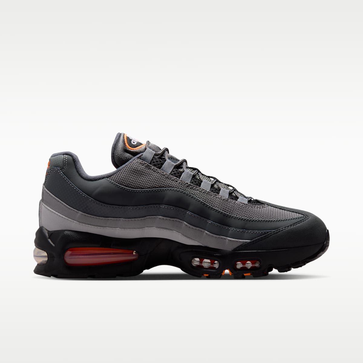 Nike Air Max 95 Big Bubble Men's Shoes - Black/White/Smoke Grey/Total Orange - Image 3
