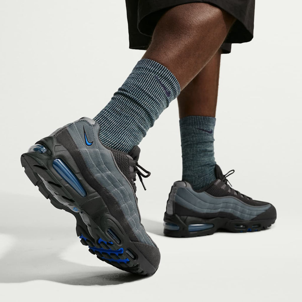 Nike Air Max 95 Big Bubble Men's Shoes - Smoke Grey/Anthracite/Black/Racer Blue - Image 9
