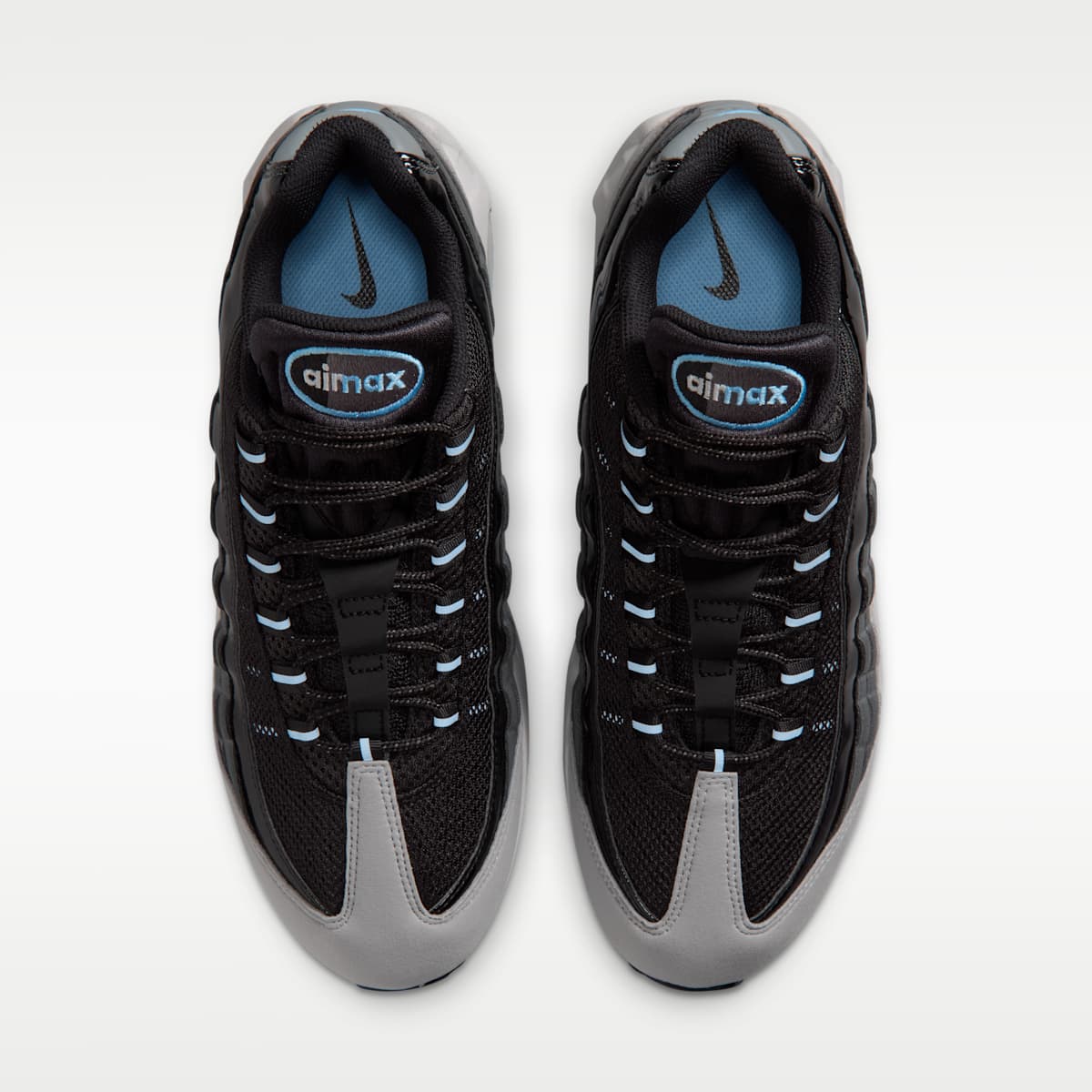 Nike Air Max 95 Big Bubble Men's Shoes - Black/Grey Fog/Anthracite/Football Blue - Image 4