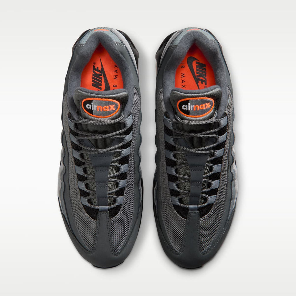 Nike Air Max 95 Big Bubble Men's Shoes - Black/White/Smoke Grey/Total Orange - Image 4