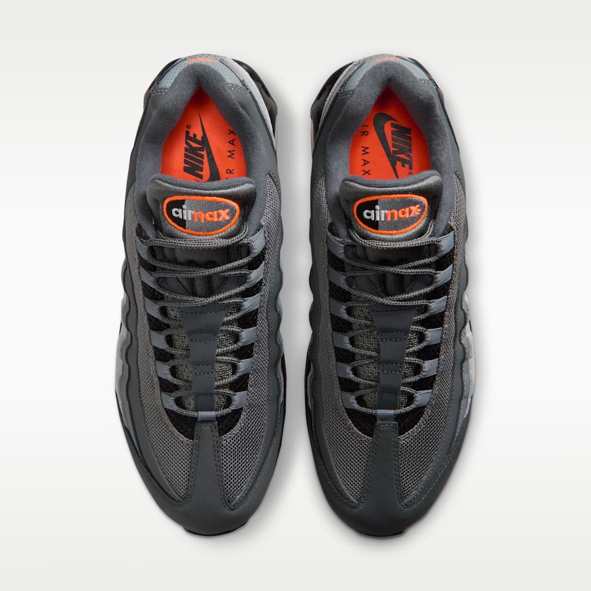 Nike Air Max 95 Big Bubble Men's Shoes - Black/White/Smoke Grey/Total Orange - Image 4