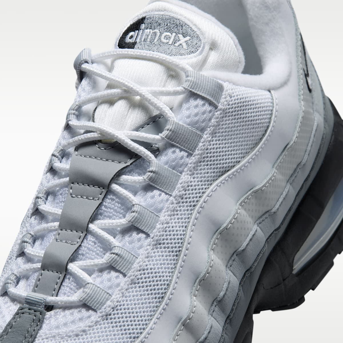 Nike Air Max 95 Big Bubble Men's Shoes - Black/Pure Platinum/Wolf Grey/White - Image 7