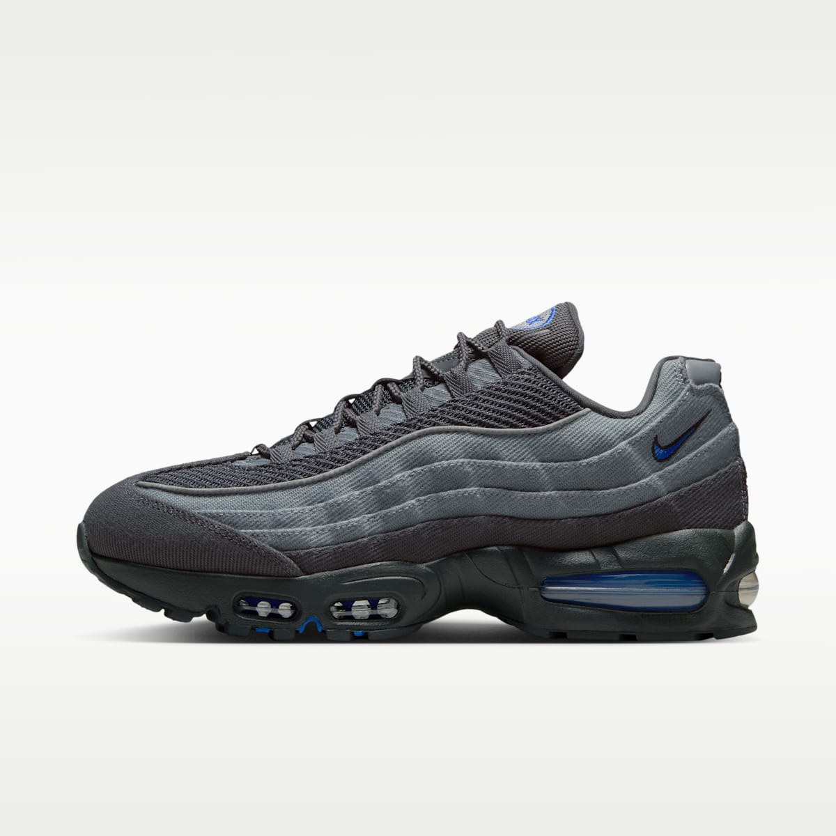 Nike Air Max 95 Big Bubble Men's Shoes - Smoke Grey/Anthracite/Black/Racer Blue - Image 1