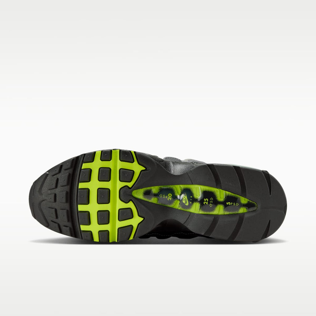 Nike Air Max 95 Big Bubble "OG" Men's Shoes - Black/Cool Grey/Neon Yellow - Image 2