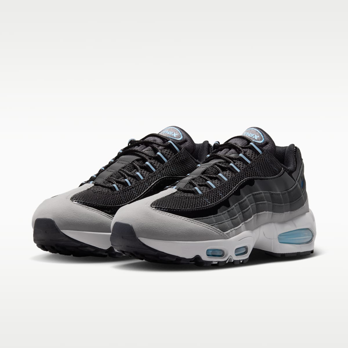 Nike Air Max 95 Big Bubble Men's Shoes - Black/Grey Fog/Anthracite/Football Blue - Image 5