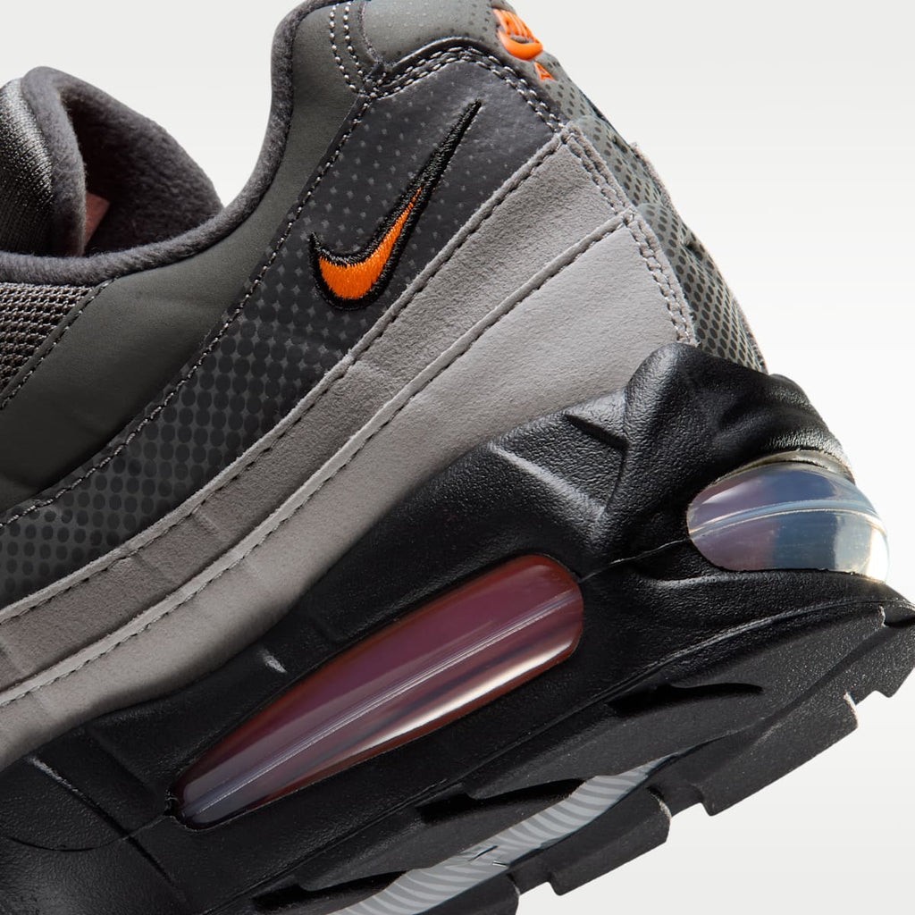 Nike Air Max 95 Big Bubble Men's Shoes - Black/White/Smoke Grey/Total Orange - Image 8