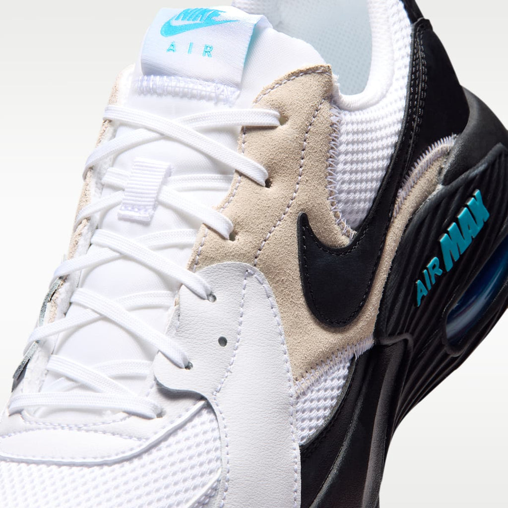 Nike Air Max Excee Men's Shoes - White/Black/Light Current Blue/Gamma Blue - Image 7
