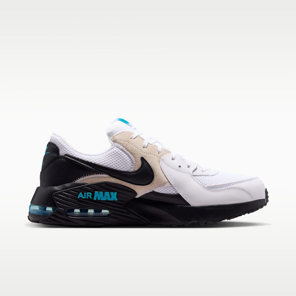 Nike Air Max Excee Men's Shoes - White/Black/Light Current Blue/Gamma Blue - Image 3