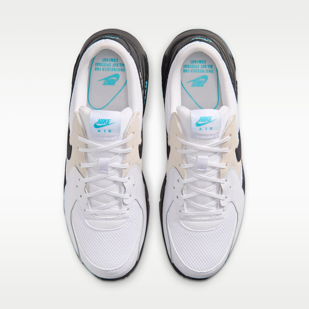 Nike Air Max Excee Men's Shoes - White/Black/Light Current Blue/Gamma Blue - Image 4