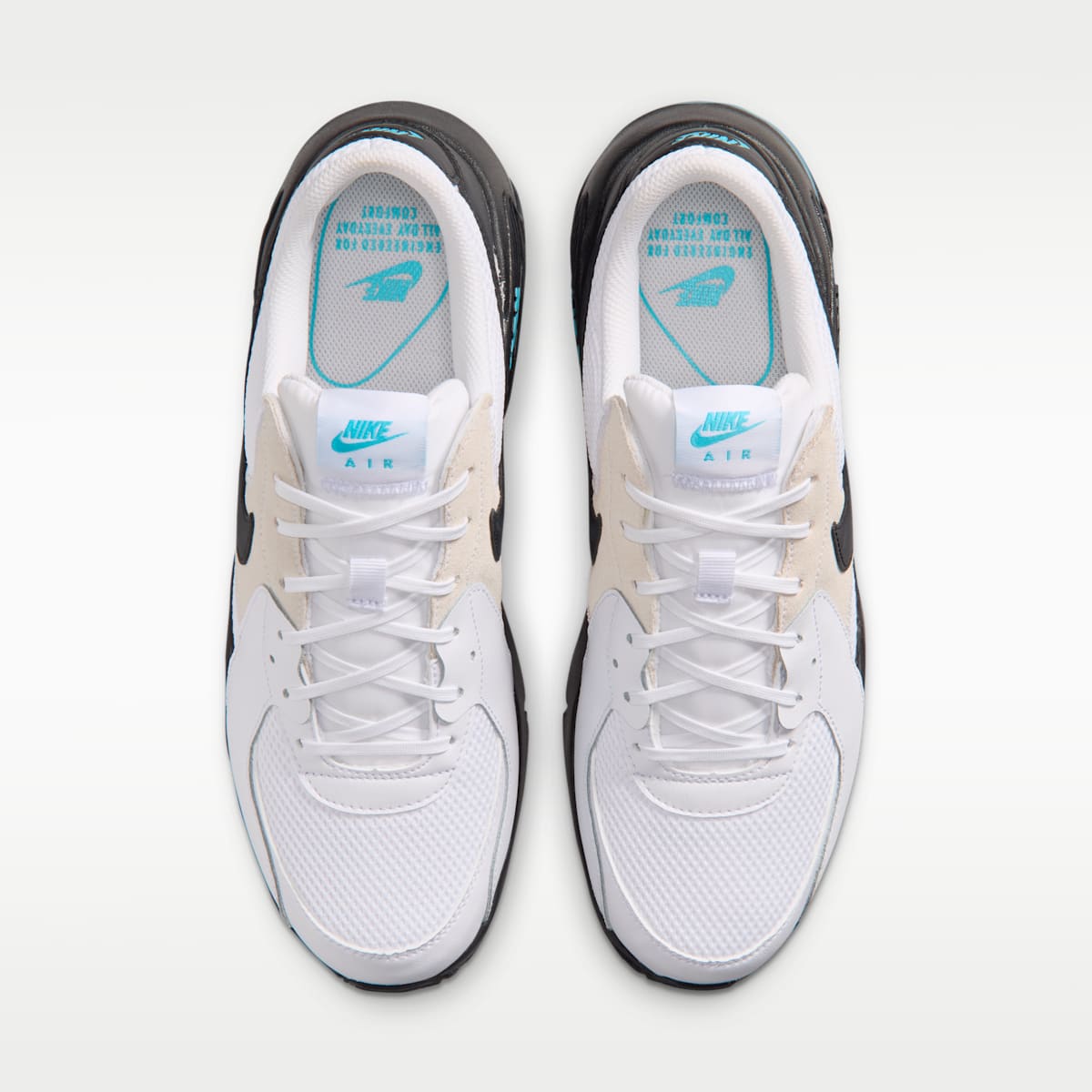 Nike Air Max Excee Men's Shoes - White/Black/Light Current Blue/Gamma Blue - Image 4