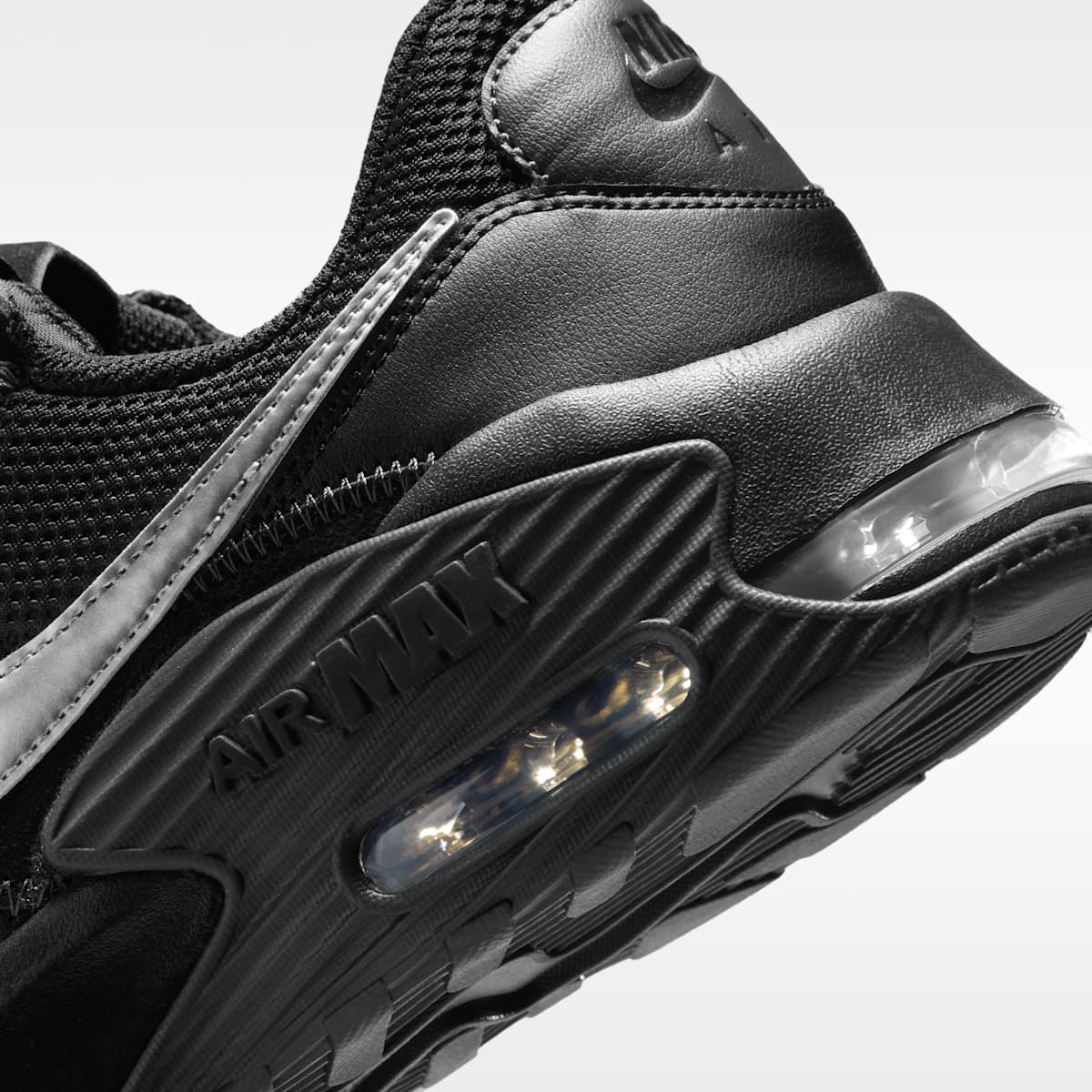 Nike Air Max Excee Men's Shoes - Black/Dark Smoke Grey/Metallic Silver - Image 8