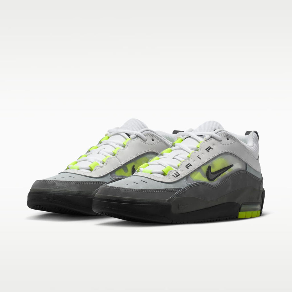 Nike Air Max Ishod Skate Shoes - Black/Anthracite/Light Graphite/Neon Yellow - Image 5