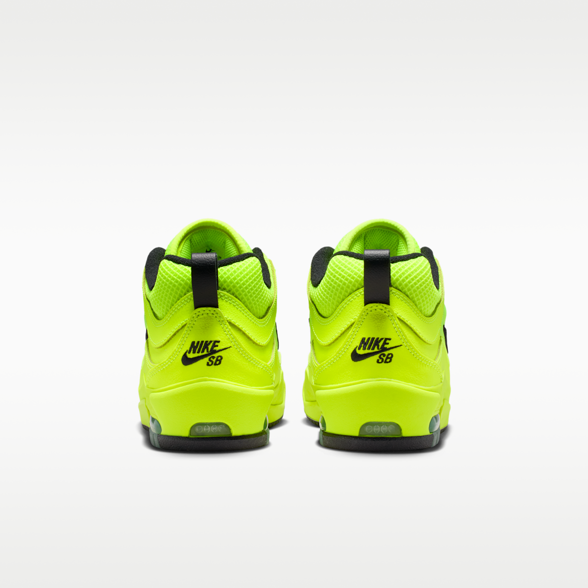 Women's Nike Air Max Ishod Premium Skate Shoes - Volt/Volt/Black/Black