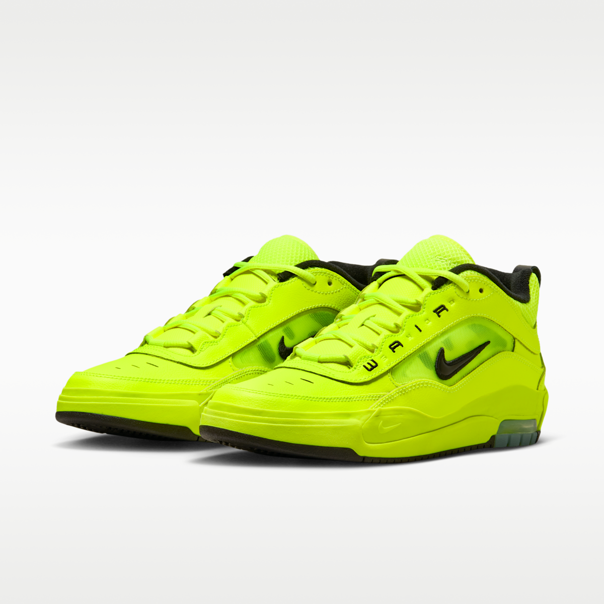 Women's Nike Air Max Ishod Premium Skate Shoes - Volt/Volt/Black/Black