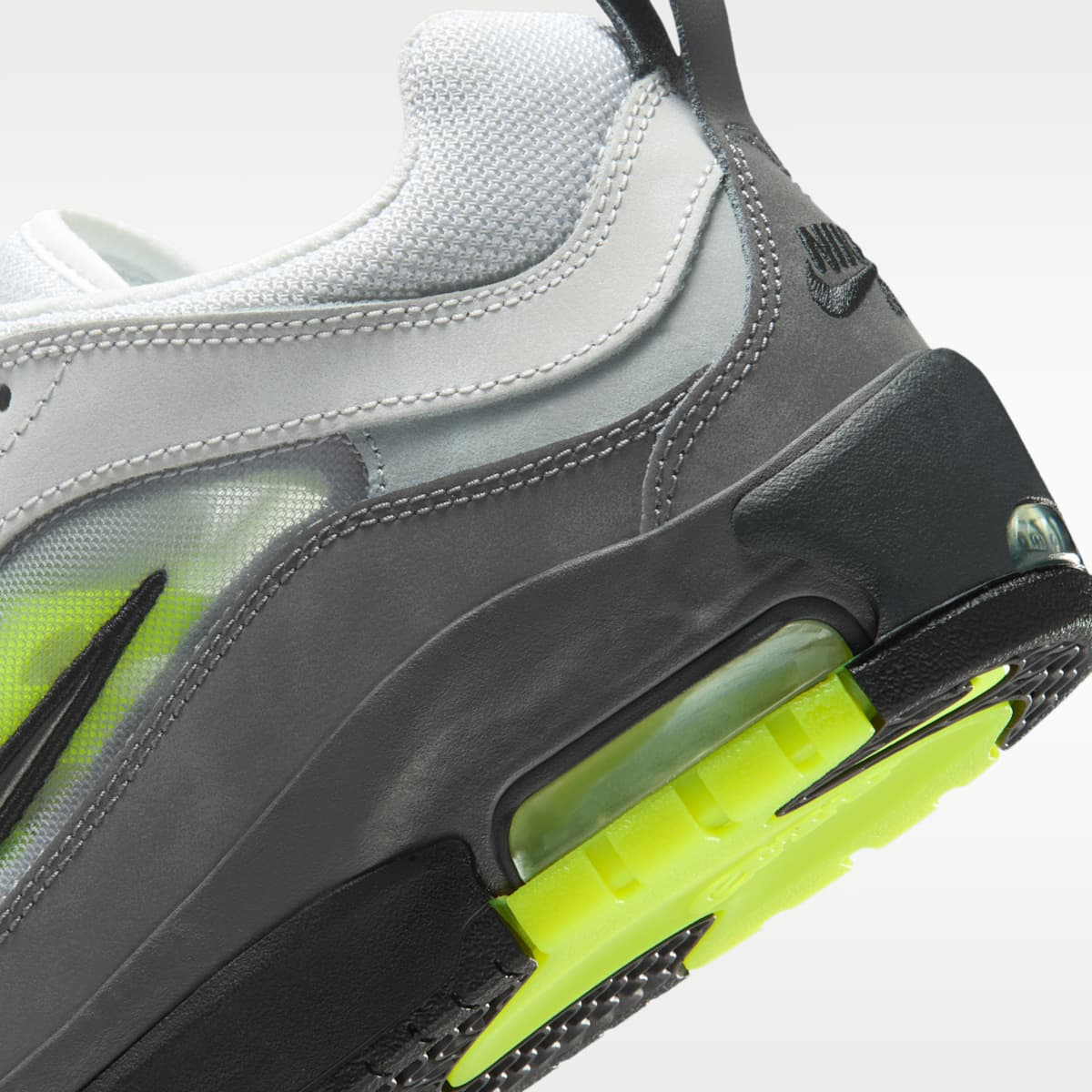 Nike Air Max Ishod Skate Shoes - Black/Anthracite/Light Graphite/Neon Yellow - Image 8