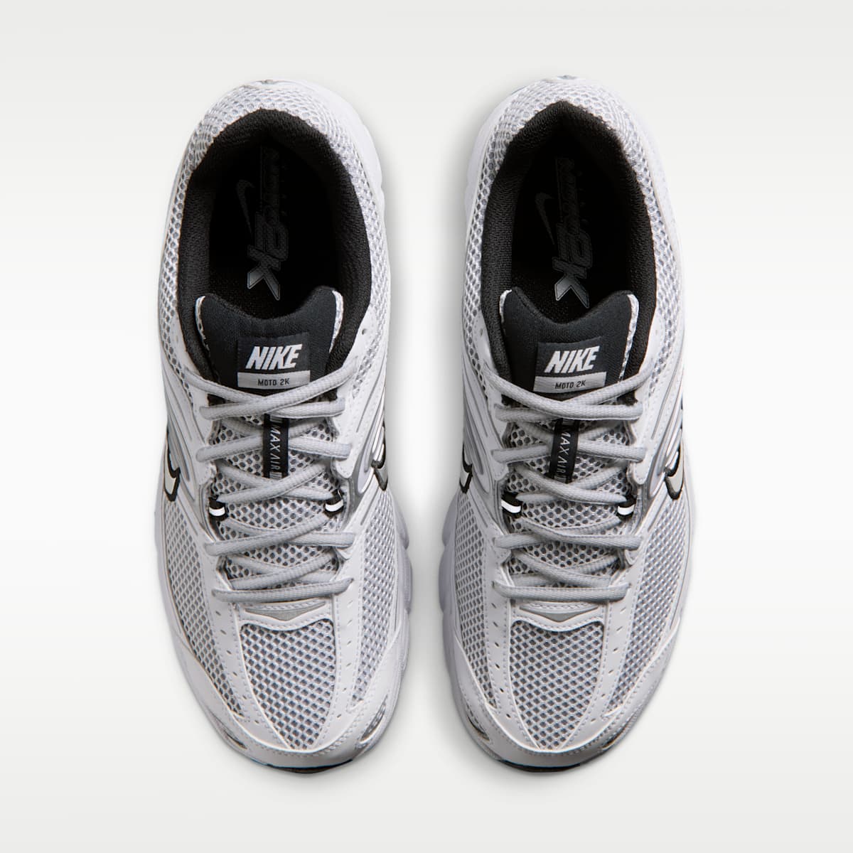 Nike Air Max Moto 2K Men's Shoes - White/Black/Wolf Grey/Metallic Silver - Image 4