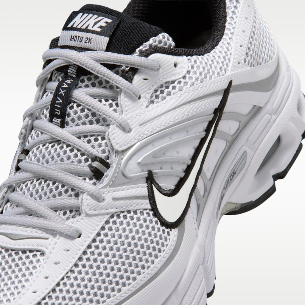 Nike Air Max Moto 2K Men's Shoes - White/Black/Wolf Grey/Metallic Silver - Image 7