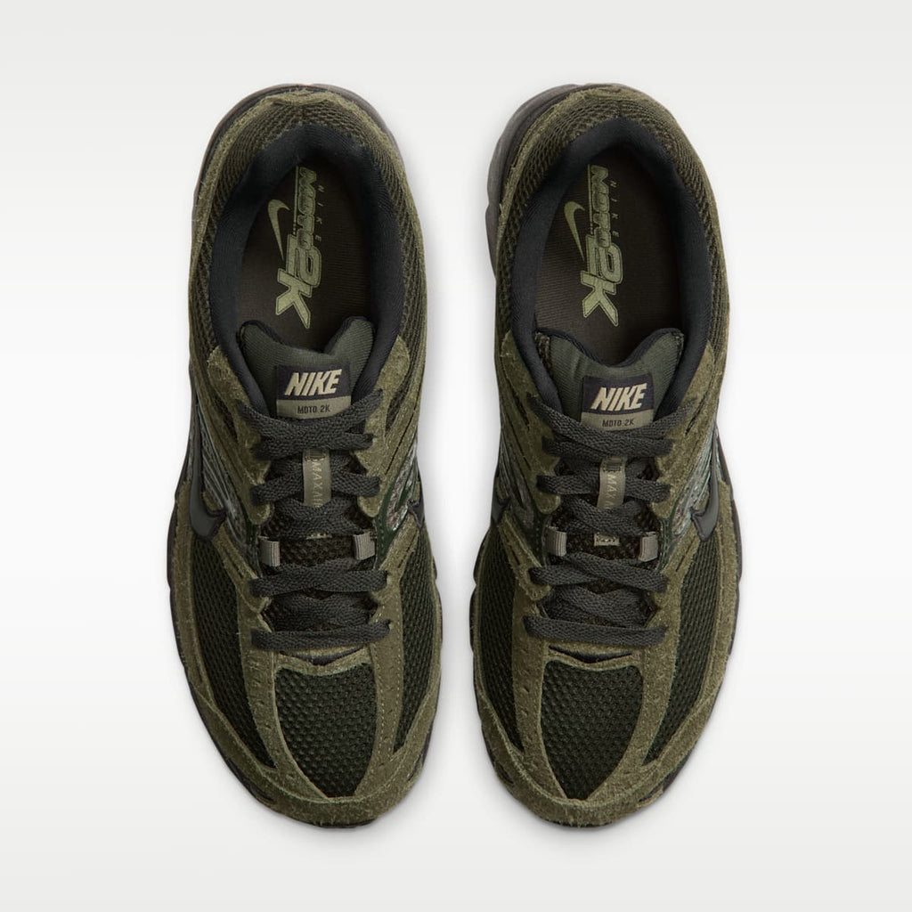 Nike Air Max Moto 2K Suede Shoes - Medium Olive/Black/Neutral Olive/Sequoia - Image 4
