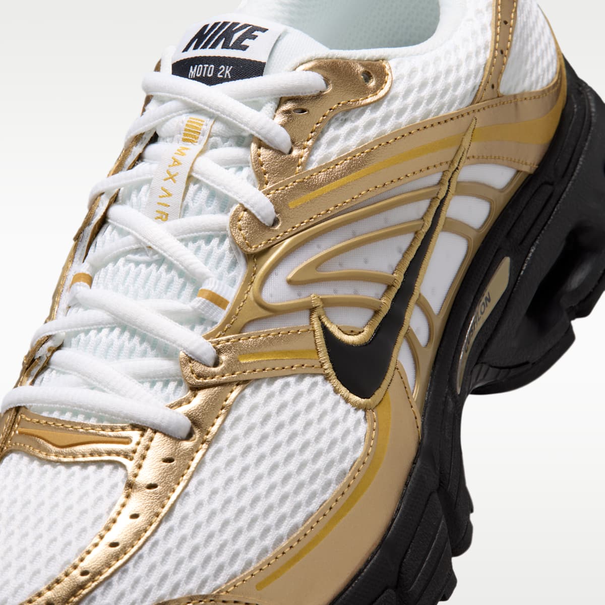 Nike Air Max Moto 2K Men's Shoes - White/Metallic Gold/Elemental Gold/Black - Image 7
