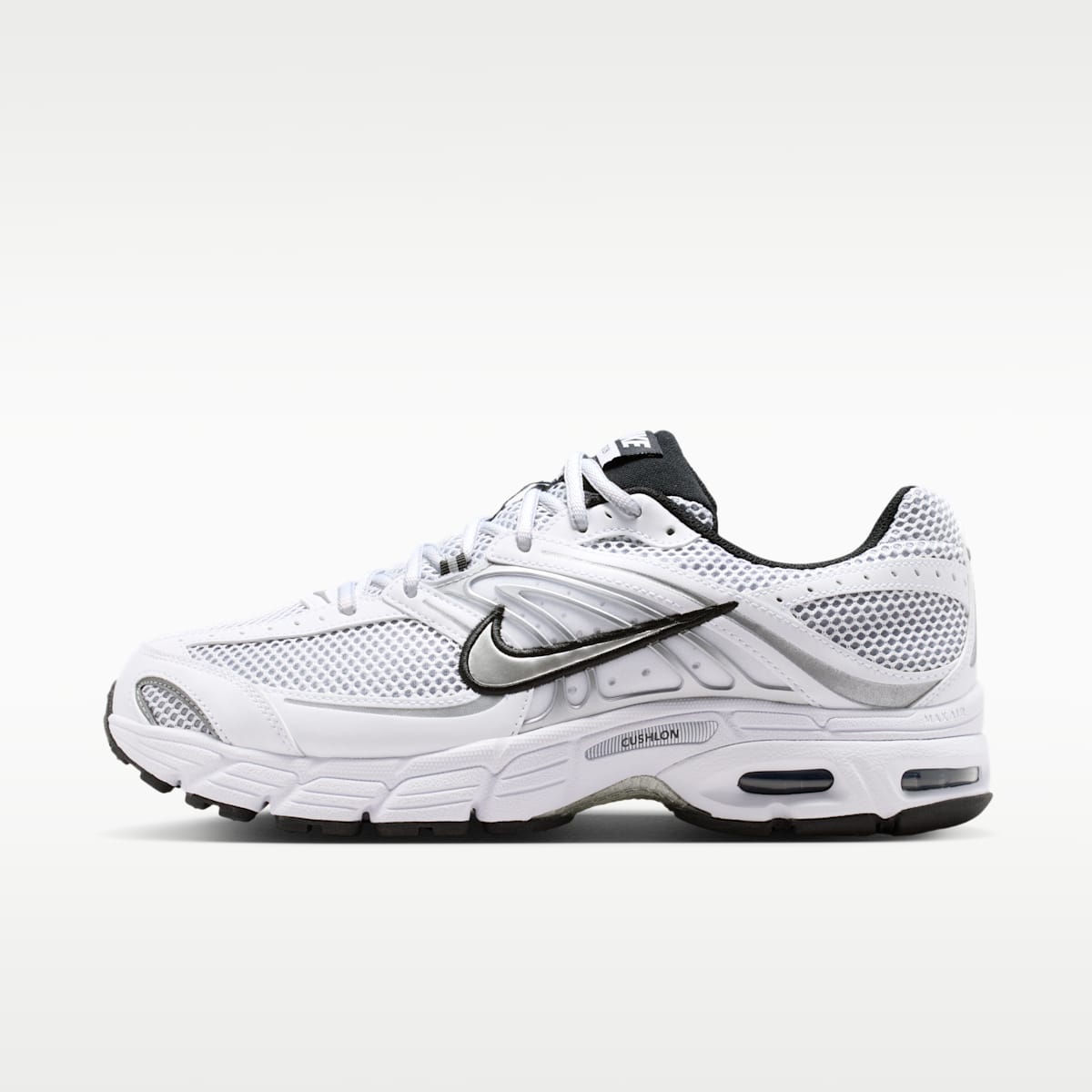 Nike Air Max Moto 2K Men's Shoes - White/Black/Wolf Grey/Metallic Silver - Image 1
