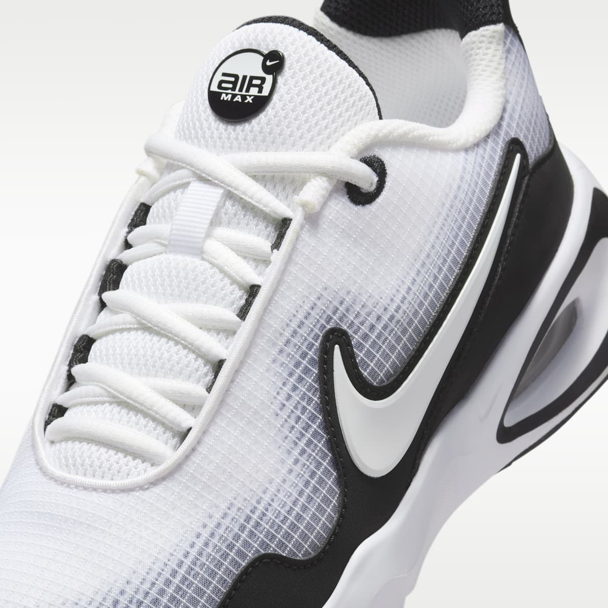 Nike Air Max Nova Big Kids' Shoes - White/Black/Wolf Grey/White