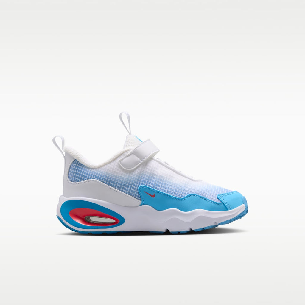 Nike Air Max Nova Little Kids' Shoes - White/Aurora Blue/Football Blue/Fusion Red
