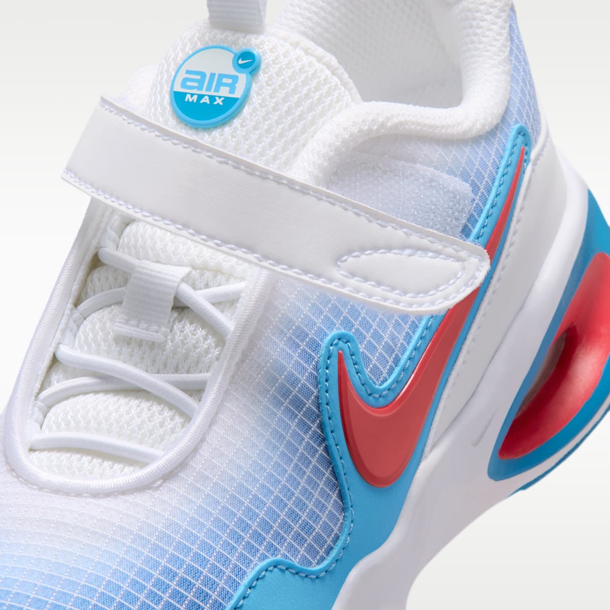 Nike Air Max Nova Little Kids' Shoes - White/Aurora Blue/Football Blue/Fusion Red