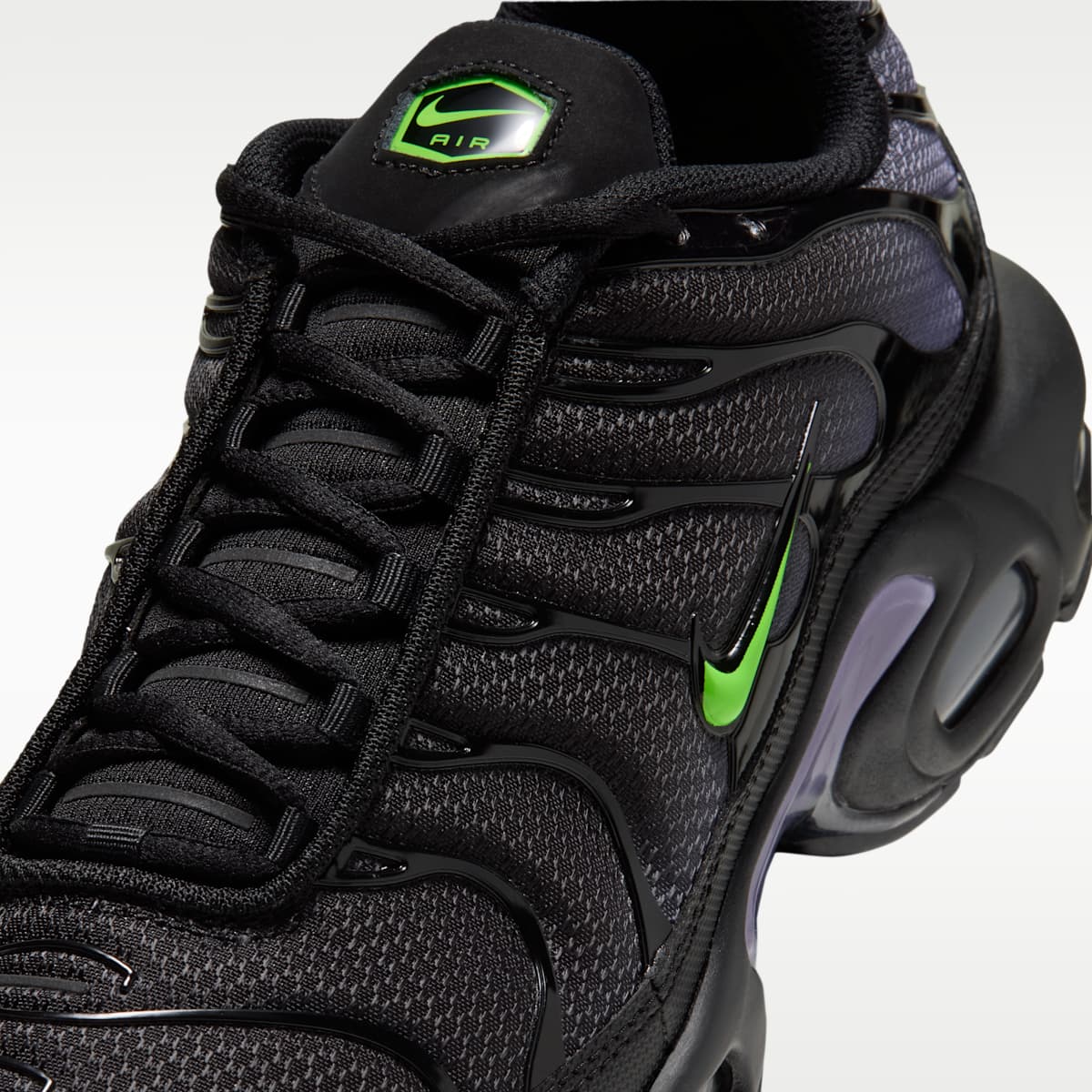 Nike Air Max Plus Men's Shoes - Black/Canyon Purple/Electric Green - Image 7