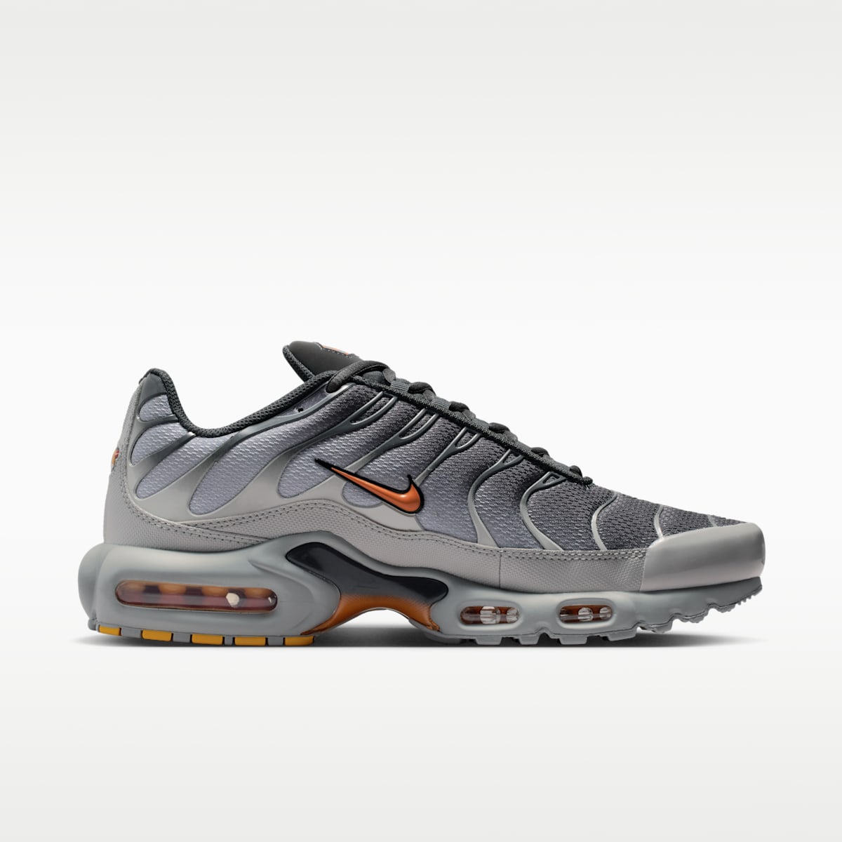 Nike Air Max Plus Men's Shoes - Light Smoke Grey/Dark Smoke Grey/Hot Curry - Image 3