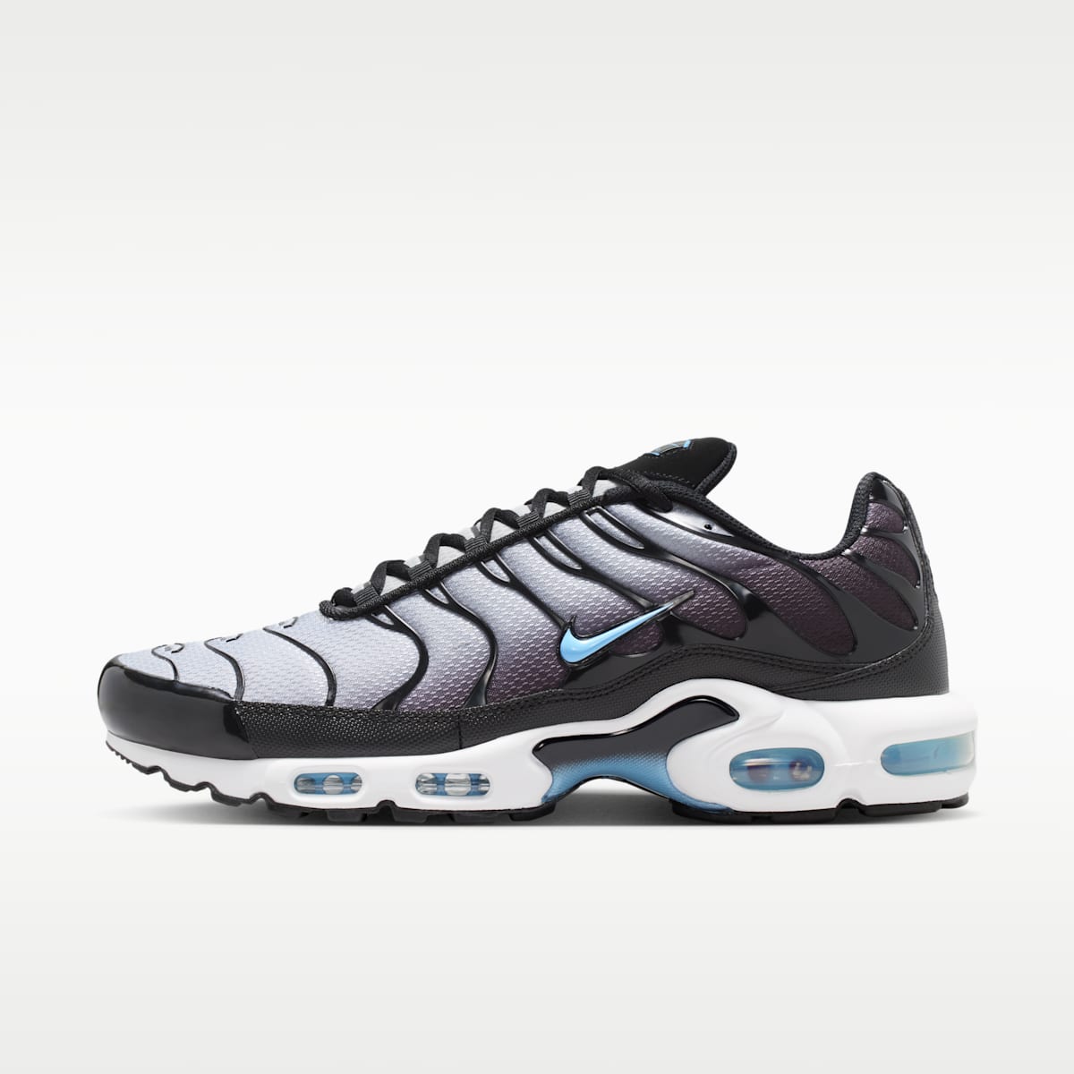 Nike Air Max Plus Men's Shoes - Black/Light Smoke Grey/White/Football Blue - Image 1