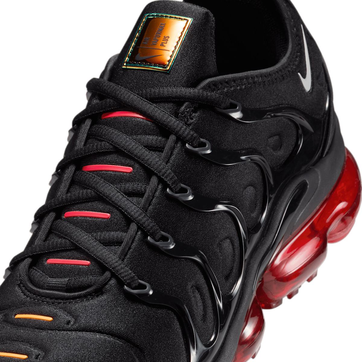 Nike Air VaporMax Plus Men's Shoes - Black/Magma Orange/University Red/Light Smoke Grey - Image 7