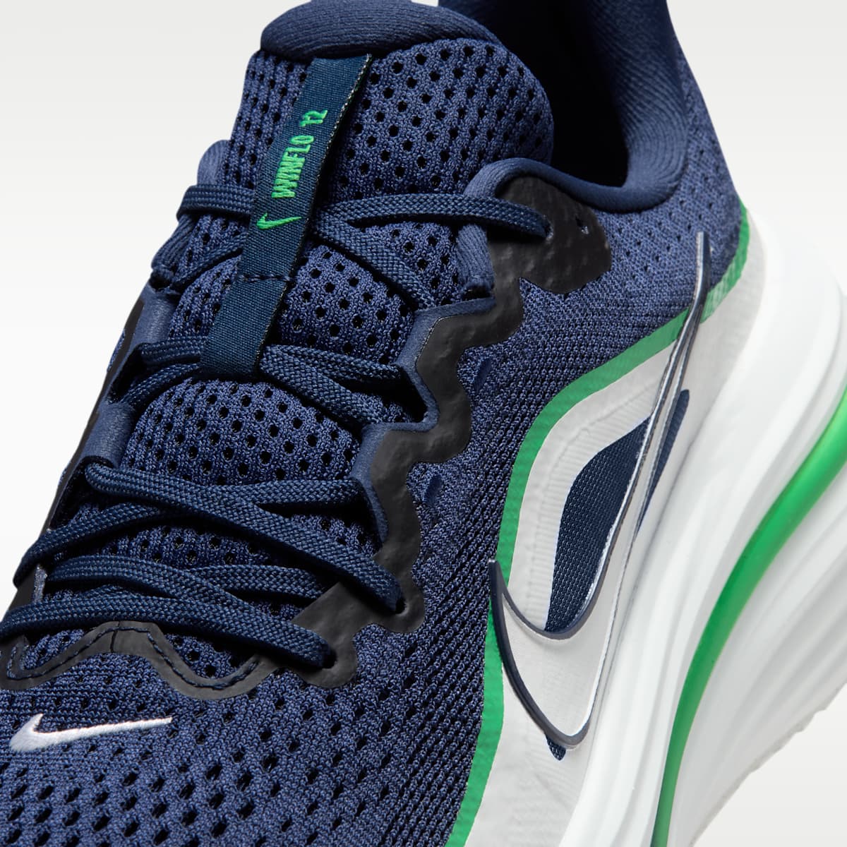 Nike Winflo 12 Men's Road Running Shoes - Midnight Navy/Green Spark/Summit White - Image 7