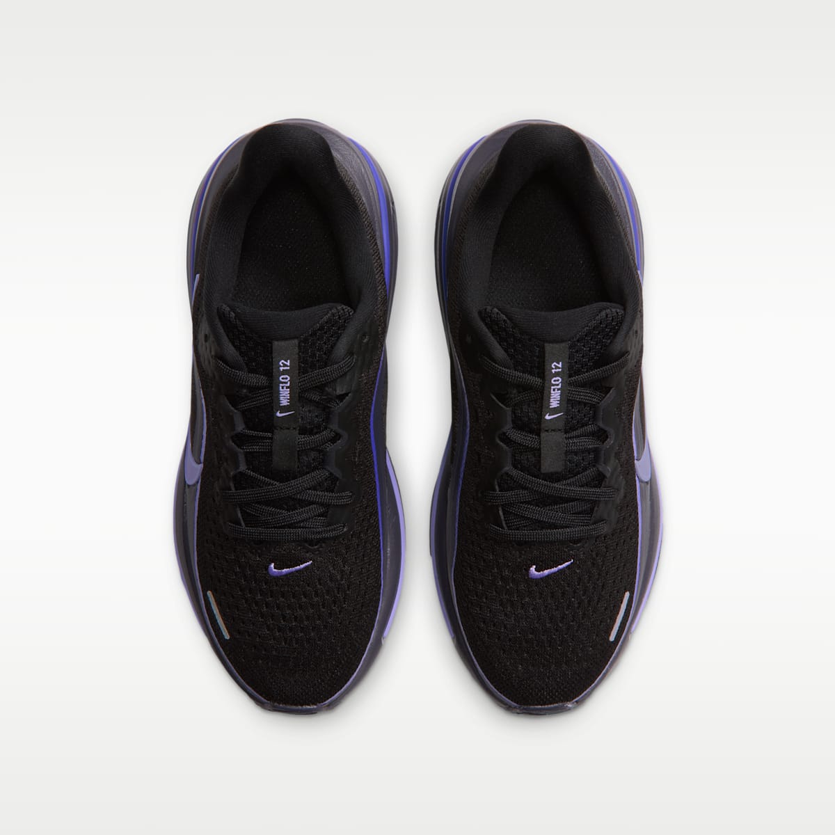 Nike Winflo 12 Big Kids' Road Running Shoes - Black/Gridiron/Persian Violet/Purple Pulse