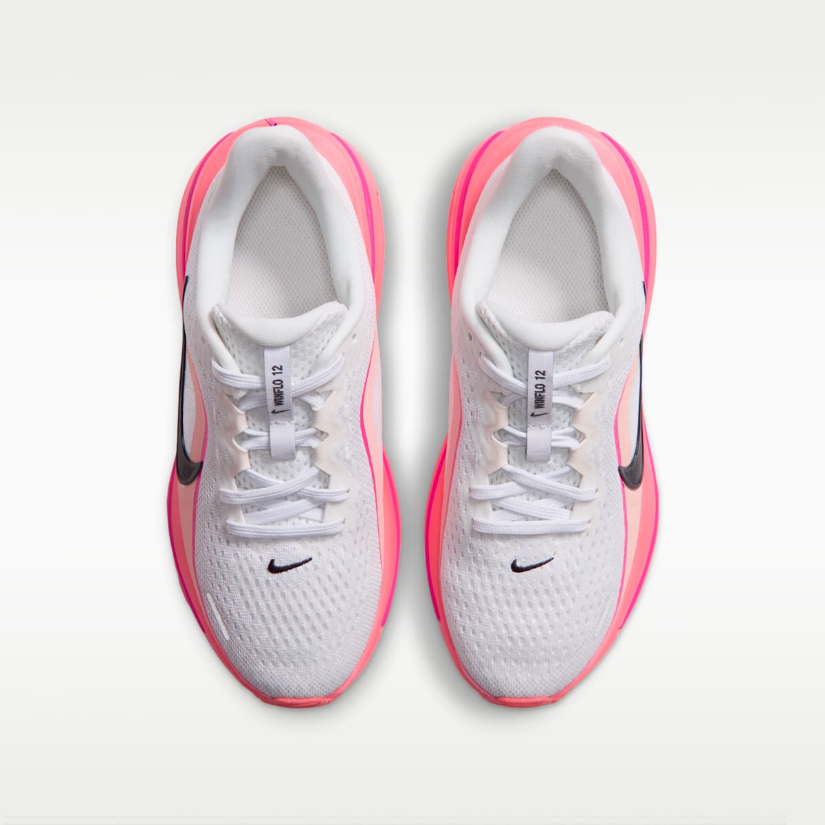 Nike Winflo 12 Big Kids' Road Running Shoes - White/Atomic Pink/Hyper Pink/Gridiron