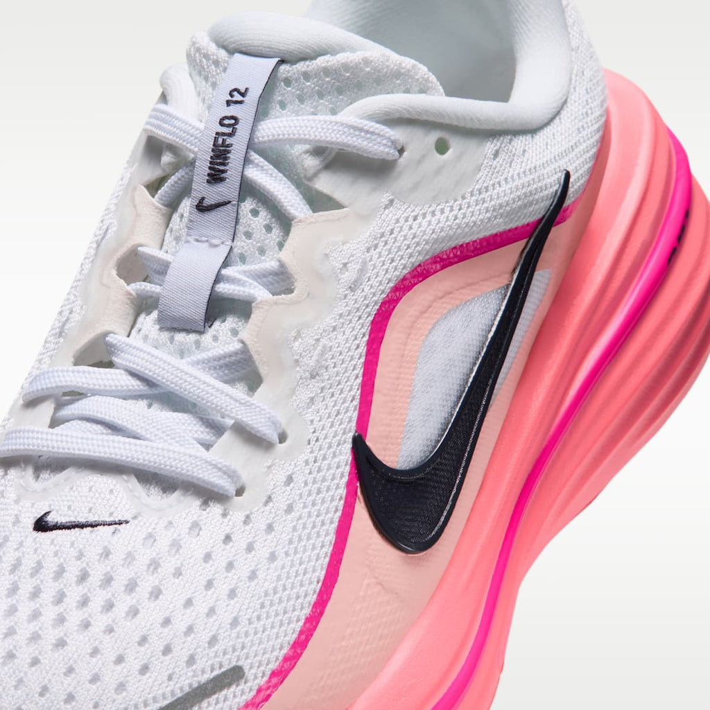 Nike Winflo 12 Big Kids' Road Running Shoes - White/Atomic Pink/Hyper Pink/Gridiron