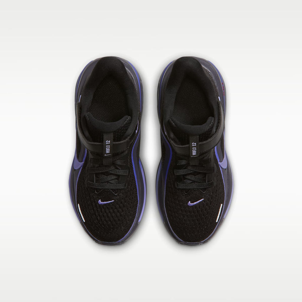 Nike Winflo 12 Little Kids' Road Running Shoes - Black/Gridiron/Persian Violet/Purple Pulse