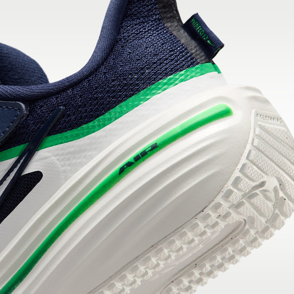 Nike Winflo 12 Little Kids' Road Running Shoes - Midnight Navy/Green Spark/Summit White