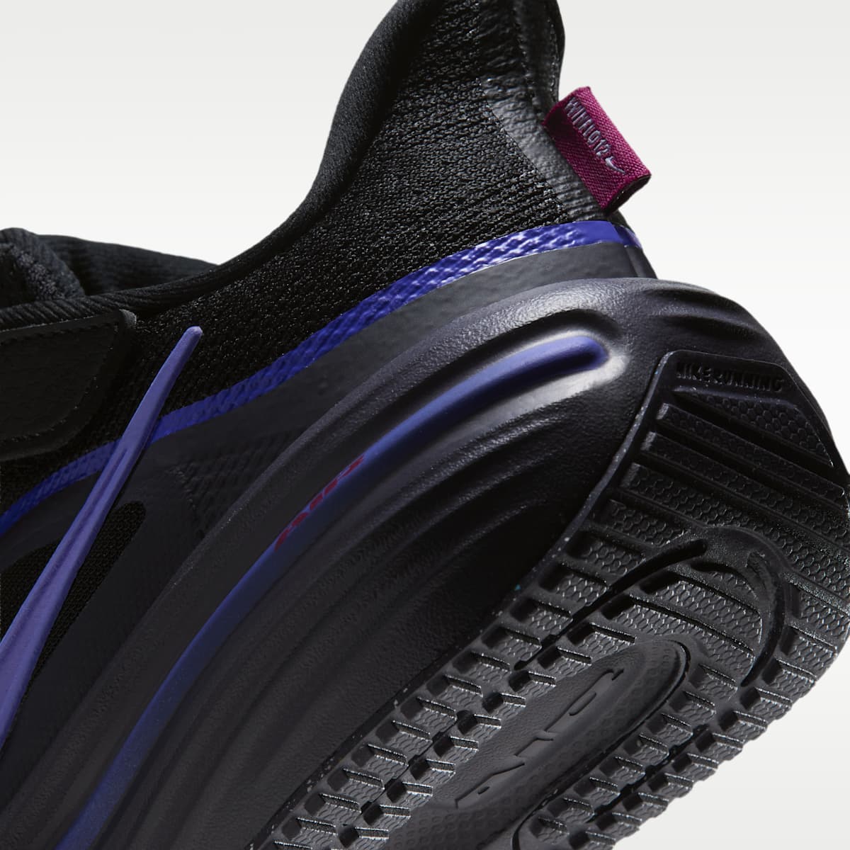Nike Winflo 12 Little Kids' Road Running Shoes - Black/Gridiron/Persian Violet/Purple Pulse