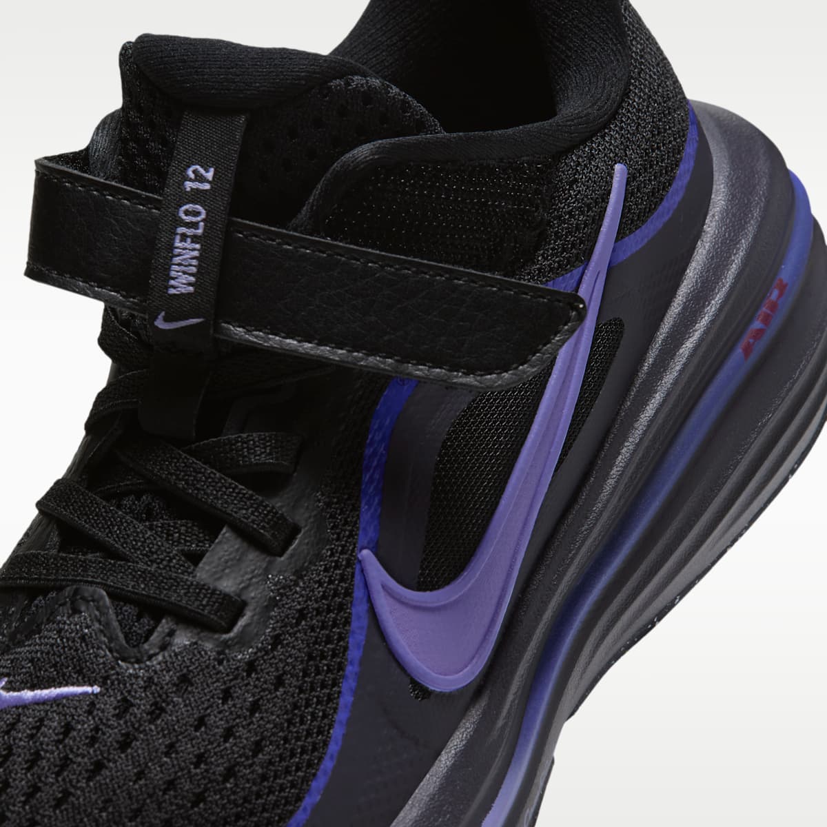 Nike Winflo 12 Little Kids' Road Running Shoes - Black/Gridiron/Persian Violet/Purple Pulse