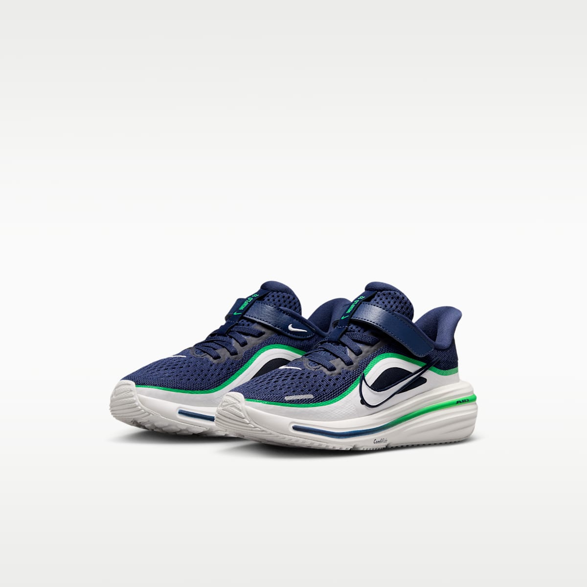 Nike Winflo 12 Little Kids' Road Running Shoes - Midnight Navy/Green Spark/Summit White
