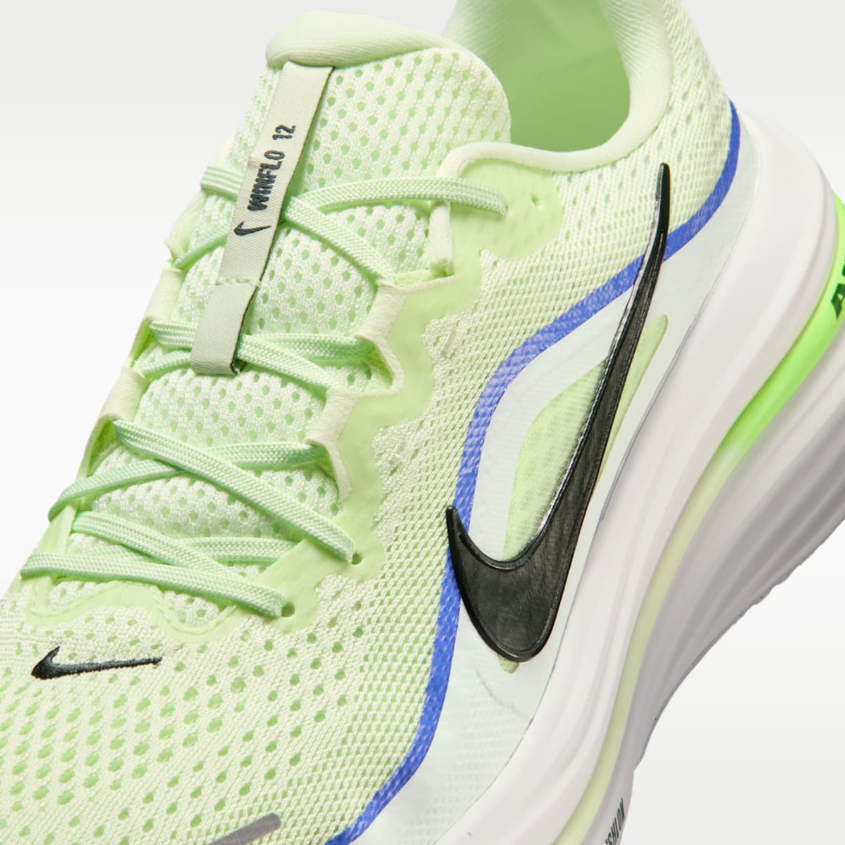 Nike Winflo 12 Men's Road Running Shoes - Volt Tint/White/Sapphire/Black Spruce - Image 7