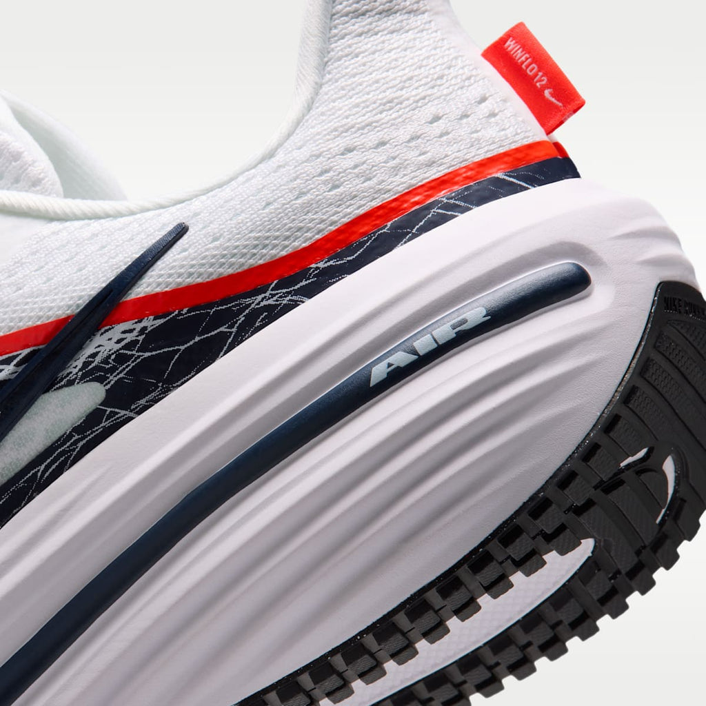 Nike Winflo 12 Men's Road Running Shoes - White/Dynamic Yellow/Bright Crimson/Obsidian - Image 8