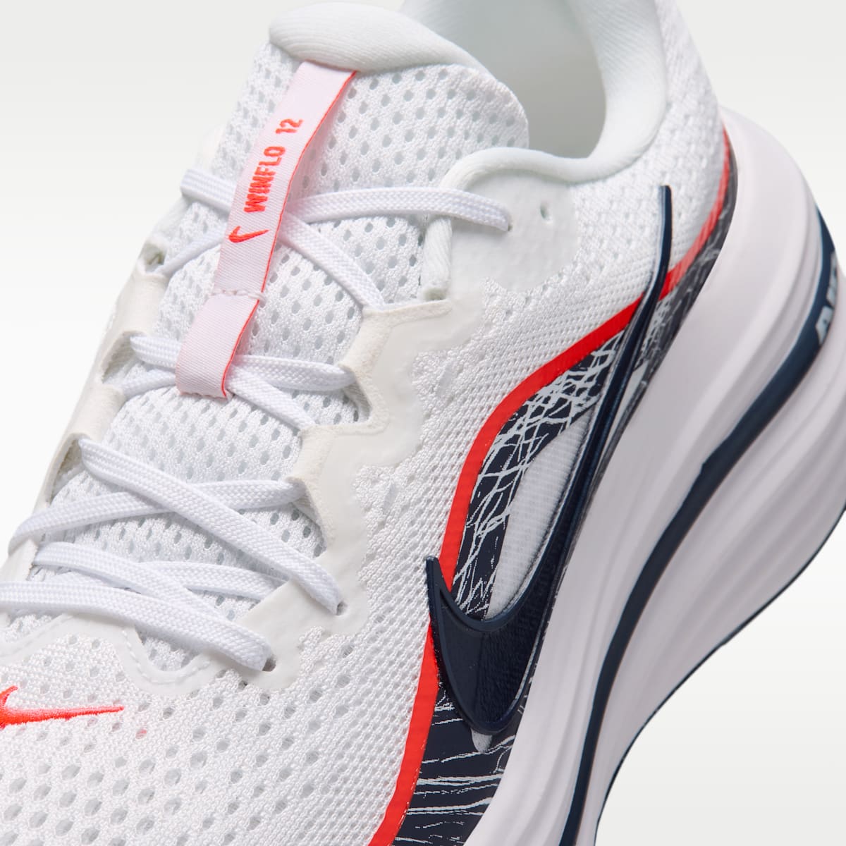 Nike Winflo 12 Men's Road Running Shoes - White/Dynamic Yellow/Bright Crimson/Obsidian - Image 7