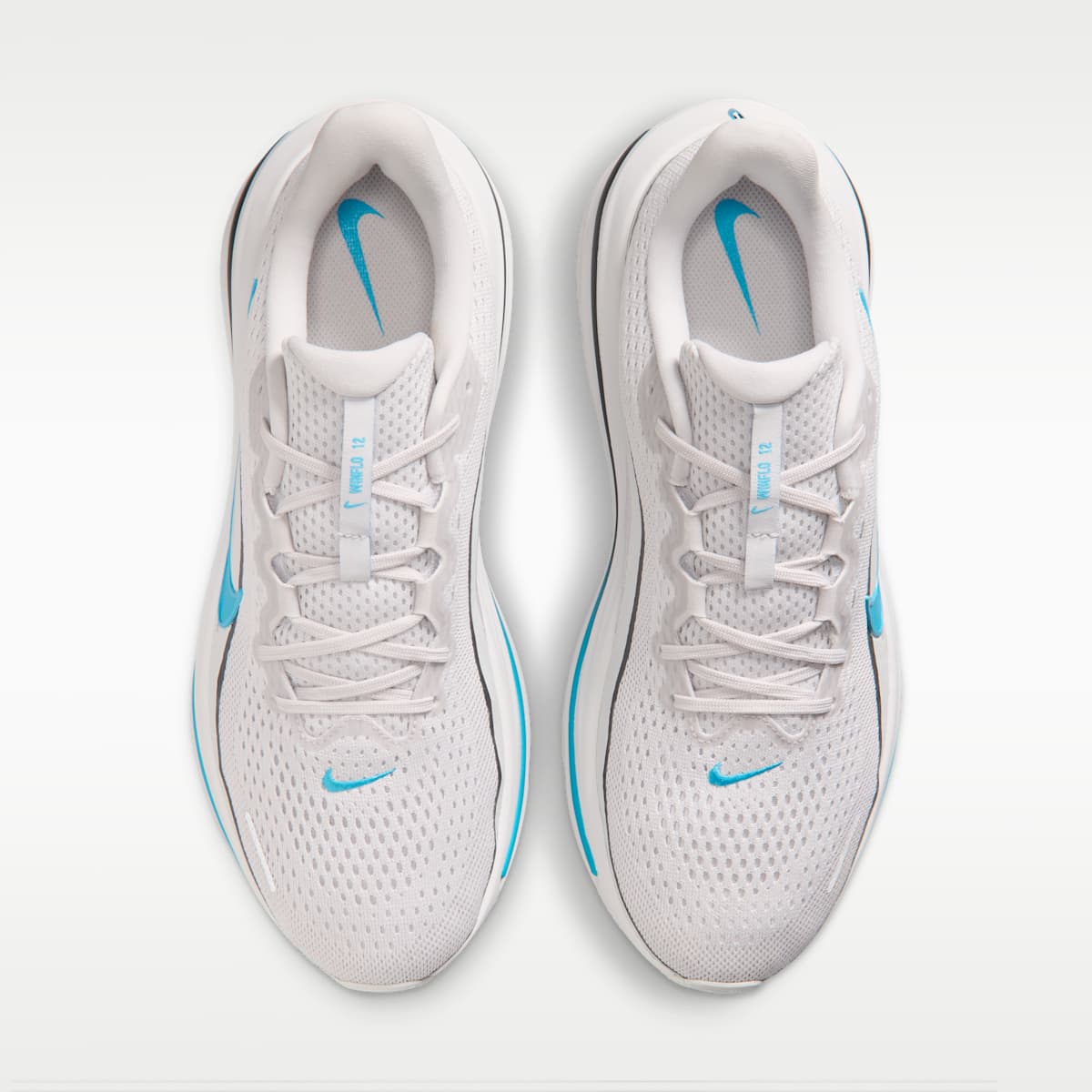 Nike Winflo 12 Men's Road Running Shoes - Vast Grey/Off White/Anthracite/Light Current Blue - Image 4
