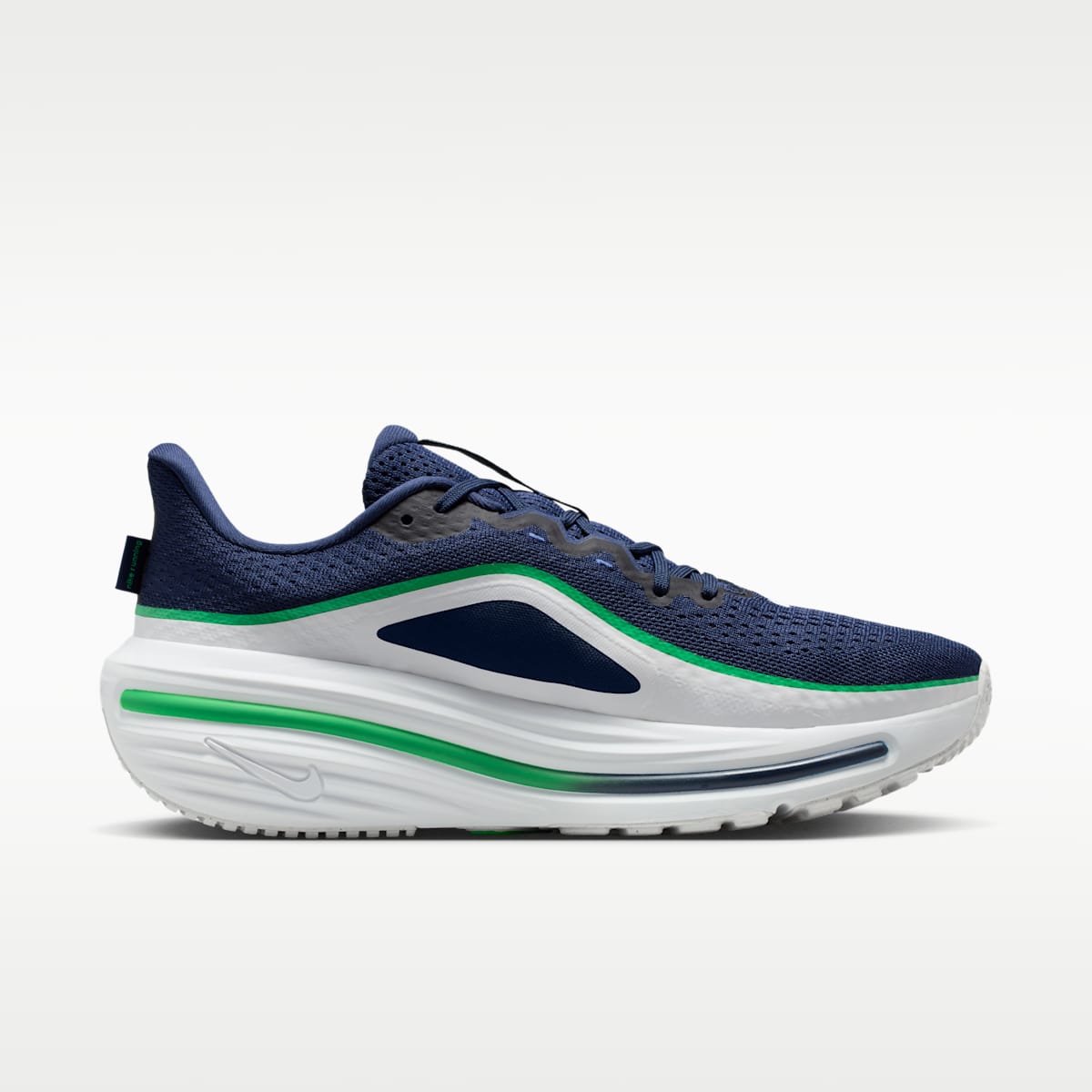 Nike Winflo 12 Men's Road Running Shoes - Midnight Navy/Green Spark/Summit White - Image 3