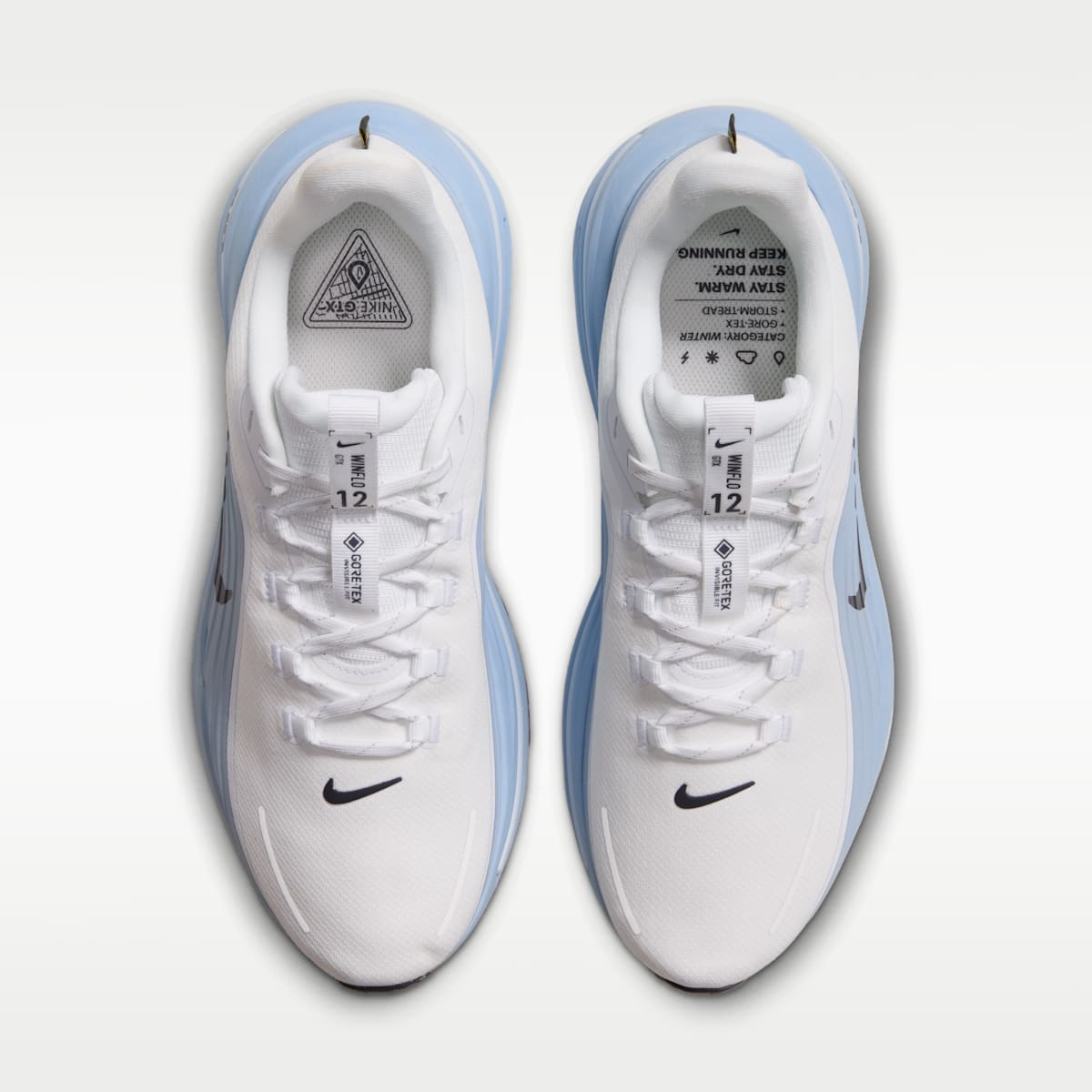 Nike Winflo 12 GORE-TEX Men's Waterproof Road Running Shoes - White/Light Armory Blue/Football Grey/Gridiron - Image 4
