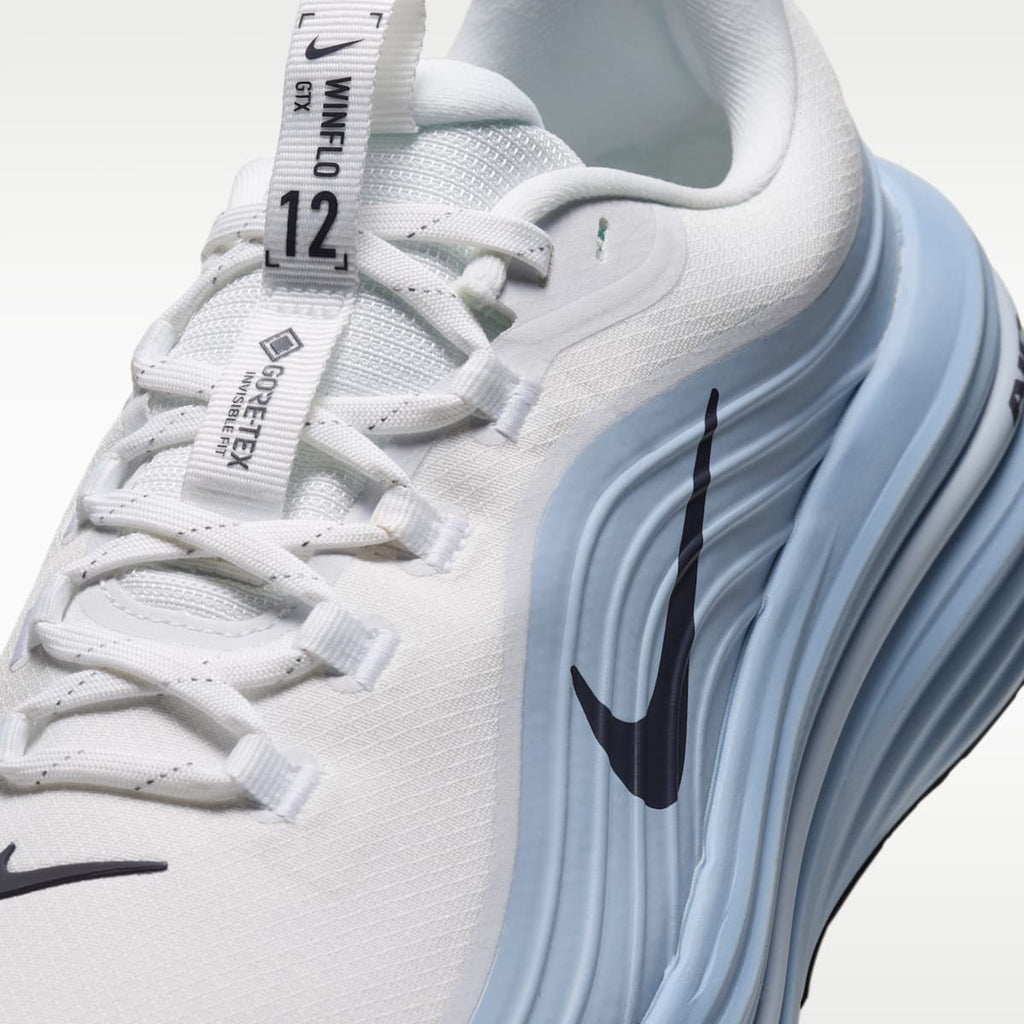 Nike Winflo 12 GORE-TEX Men's Waterproof Road Running Shoes - White/Light Armory Blue/Football Grey/Gridiron - Image 7